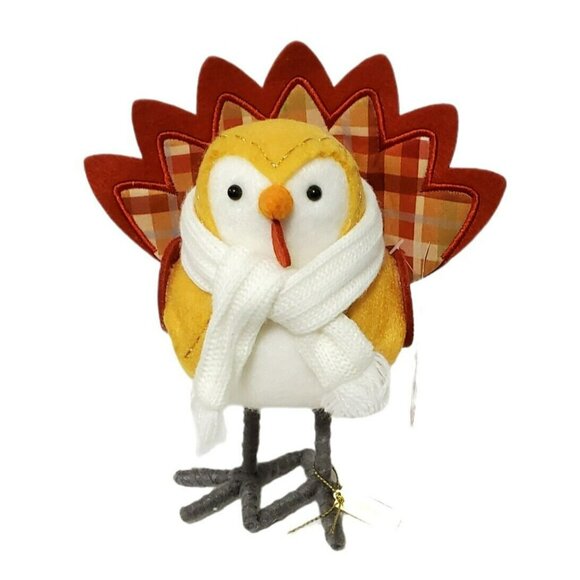New Featherly Friends Turkey Bird COCO Thanksgiving Autumn Fall Decor 2023 Scarf - Picture 2 of 16